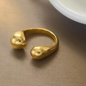 ⭐️unique Retro Gold Double Bar Ring